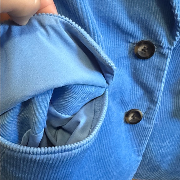 Boden Blue Corduroy Blazer Suit Jacket & Matching Pants Set Size 14 Women’s - Picture 10 of 12